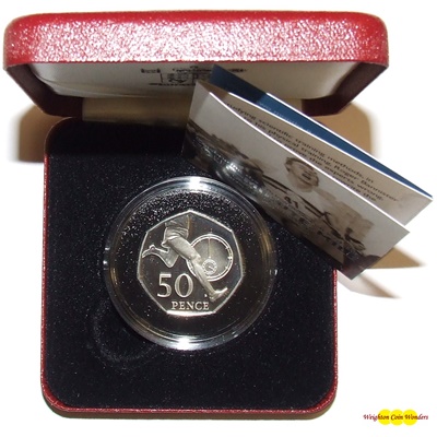 2004 Silver Proof 50p – Roger Bannister - Click Image to Close